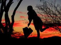 Ron Red Sun Set Silhoutte